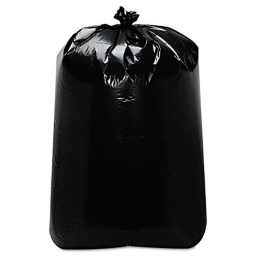 Trinity Plastics Low-Density Can Liners, 60 gal, 1.6 mil, 22" x 58", Black, Flat Pack, 100/Carton Item: TRNML3858X