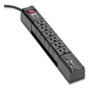 Tripp Lite by Eaton Protect It! Surge Protector, 6 AC Outlets/2 USB Ports, 8 ft Cord, 1,080 J, Black Item: TRPTLP608RUSBB