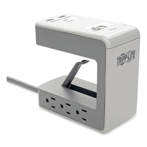 Tripp Lite by Eaton Surge Protector, 6 AC Outlets/2 USB-A and 1 USB-C Ports, 8 ft Cord, 1,080 J, Gray Item: TRPTLP648USBC