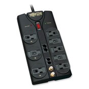 Tripp Lite by Eaton Protect It! Surge Protector, 8 AC Outlets, 10 ft Cord, 3,240 J, Black Item: TRPTLP810NET
