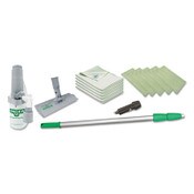Unger® SpeedClean Window Cleaning Kit, 72" to 80", Extension Pole With 8" Pad Holder, Silver/Green Item: UNGCK053