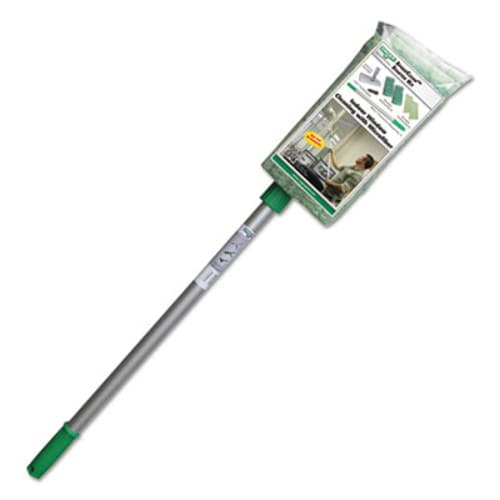 Unger® SpeedClean Window Cleaning Kit, Aluminum, 72" Extension Pole, 8" Pad Holder, Silver/Green Item: UNGWNK01