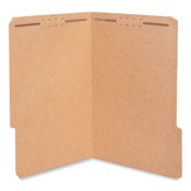 Universal® Reinforced Top Tab Fastener Folders, 0.75" Expansion, 2 Fasteners, Legal Size, Brown Kraft Exterior, 50/Box Item: UNV10412