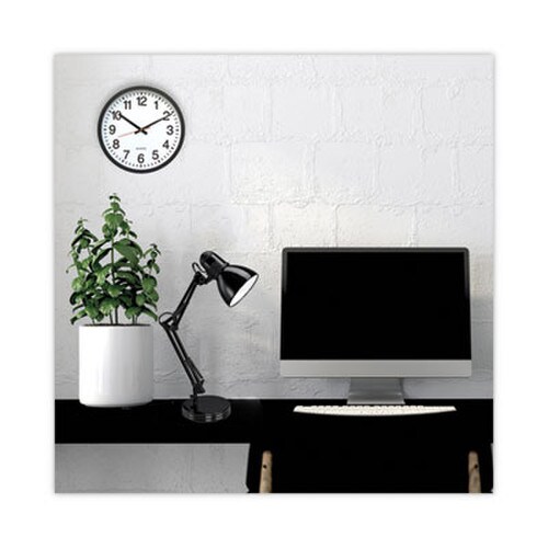 Universal® Classic Round Wall Clock, 12.63" Overall Diameter, Black Case, 1 AA (sold separately) Item: UNV10431