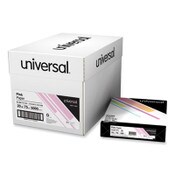 Universal® Deluxe Colored Paper, 20 lb Bond Weight, 8.5 x 11, Pink, 500/Ream Item: UNV11204