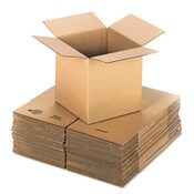 Universal® Cubed Fixed-Depth Corrugated Shipping Boxes, Regular Slotted Container, X-Large, 12" x 12" x 12", Brown Kraft, 25/Bundle Item: UNV121212