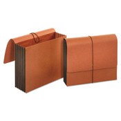 Universal® Extra Wide Expanding Wallets, 5.25" Expansion, 1 Section, Elastic Cord Closure, Letter Size, Redrope Item: UNV13090