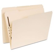 Universal® Reinforced Top Tab Fastener Folders, 0.75" Expansion, 1 Fastener, Letter Size, Manila Exterior, 50/Box Item: UNV13410