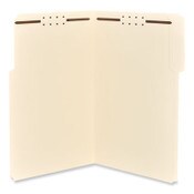 Universal® Reinforced Top Tab Fastener Folders, 0.75" Expansion, 2 Fasteners, Legal Size, Manila Exterior, 50/Box Item: UNV13520