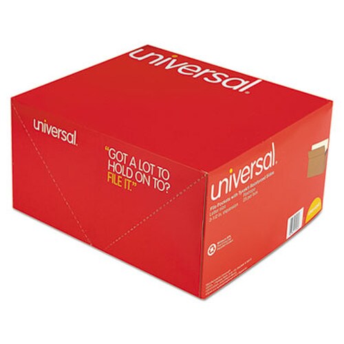 Universal® Redrope Expanding File Pockets, 3.5" Expansion, Letter Size, Redrope, 25/Box Item: UNV15343