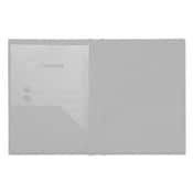 Universal® Plastic Twin-Pocket Report Covers with Three-Prong Fastener, 11 x 8.5, White/White, 10/Pack Item: UNV20554