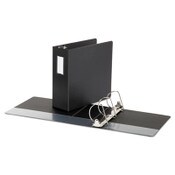 Universal® Deluxe Non-View D-Ring Binder with Label Holder, 3 Rings, 4" Capacity, 11 x 8.5, Black Item: UNV20706