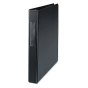 Universal® Deluxe Non-View D-Ring Binder with Label Holder, 3 Rings, 1" Capacity, 11 x 8.5, Black Item: UNV20761