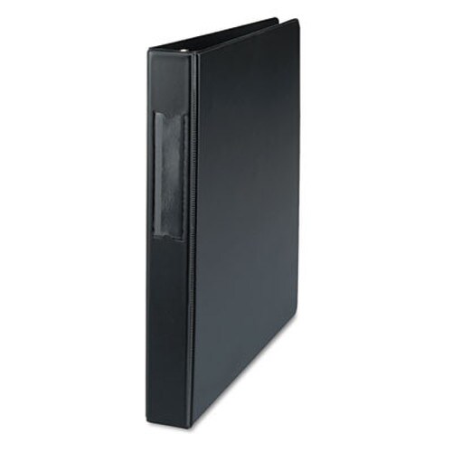 Universal® Deluxe Non-View D-Ring Binder with Label Holder, 3 Rings, 1" Capacity, 11 x 8.5, Black Item: UNV20761