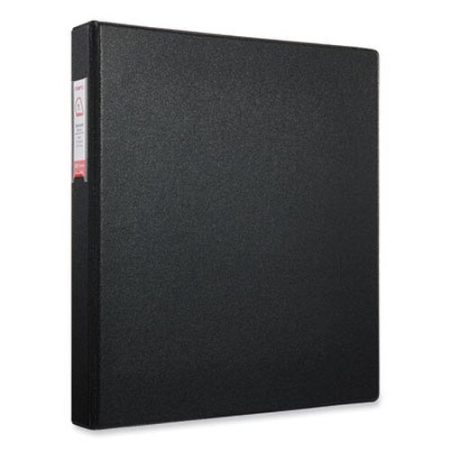 Universal® Deluxe Non-View D-Ring Binder with Label Holder, 3 Rings, 1" Capacity, 11 x 8.5, Black Item: UNV20761