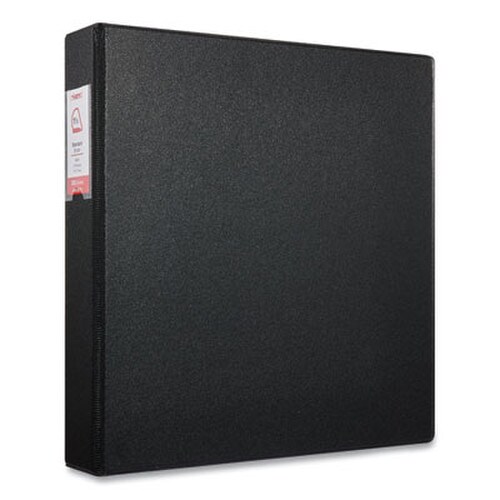 Universal® Deluxe Non-View D-Ring Binder with Label Holder, 3 Rings, 1.5" Capacity, 11 x 8.5, Black Item: UNV20771