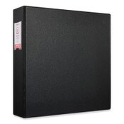 Universal® Deluxe Non-View D-Ring Binder with Label Holder, 3 Rings, 2" Capacity, 11 x 8.5, Black Item: UNV20781