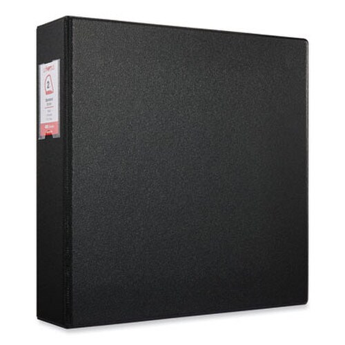 Universal® Deluxe Non-View D-Ring Binder with Label Holder, 3 Rings, 2" Capacity, 11 x 8.5, Black Item: UNV20781
