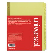 Universal® Deluxe Preprinted Plastic Coated Tab Dividers with Black Printing, 31-Tab, 1 to 31, 11 x 8.5, Buff, 1 Set Item: UNV20813
