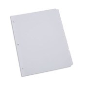 Universal® Deluxe Write-On/Erasable Tab Index, 8-Tab, 11 x 8.5, White, White Tabs, 1 Set Item: UNV20818