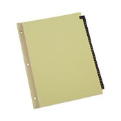 Universal® Deluxe Preprinted Simulated Leather Tab Dividers with Gold Printing, 31-Tab, 1 to 31, 11 x 8.5, Buff, 1 Set Item: UNV20822