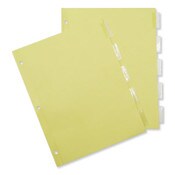 Universal® Insertable Tab Index, 5-Tab, 11 x 8.5, Buff, Clear Tabs, 24 Sets Item: UNV20831