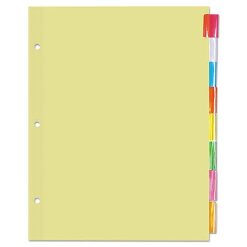 Universal® Insertable Tab Index, 8-Tab, 11 x 8.5, Buff, Assorted Tabs, 24 Sets Item: UNV20840