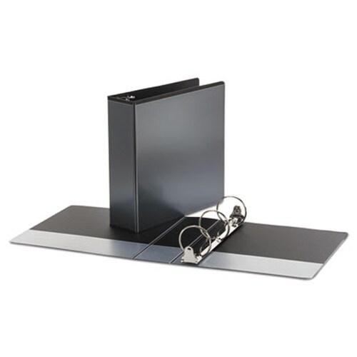 Universal® Economy Round Ring View Binder, 3 Rings, 3" Capacity, 11 x 8.5, Black Item: UNV20991