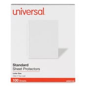 Universal® Top-Load Poly Sheet Protectors, Standard, Letter, Clear, 100/Box Item: UNV21125