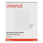 Universal® Top-Load Poly Sheet Protectors, Nonglare, Economy, Letter, 200/Box Item: UNV21127