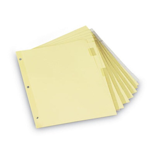 Universal® Insertable Tab Index, 8-Tab, 11 x 8.5, Buff, Clear Tabs, 6 Sets Item: UNV21873