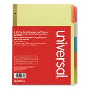 Universal® Deluxe Extended Insertable Tab Indexes, 5-Tab, 11 x 8.5, Buff, Assorted Tabs, 6 Sets Item: UNV21874
