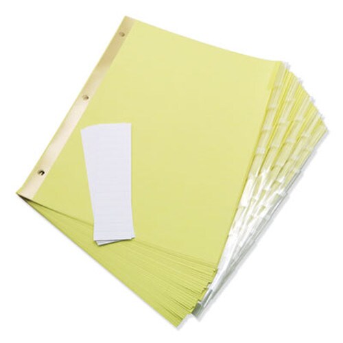 Universal® Deluxe Extended Insertable Tab Indexes, 8-Tab, 11 x 8.5, Buff, Clear Tabs, 6 Sets Item: UNV21877