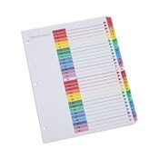 Universal® Deluxe Table of Contents Dividers for Printers, 31-Tab, 1 to 31, 11 x 8.5, White, 1 Set Item: UNV24814