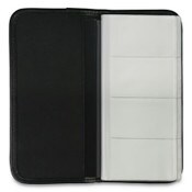 Universal® Business Card Holder, Holds 160 3.5 x 2 Cards, 4.75 x 10.13, Vinyl, Black Item: UNV26850