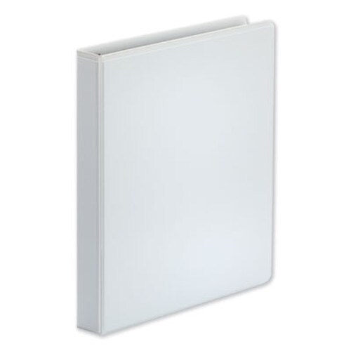 Universal® Deluxe Easy-to-Open D-Ring View Binder, 3 Rings, 1" Capacity, 11 x 8.5, White Item: UNV30712