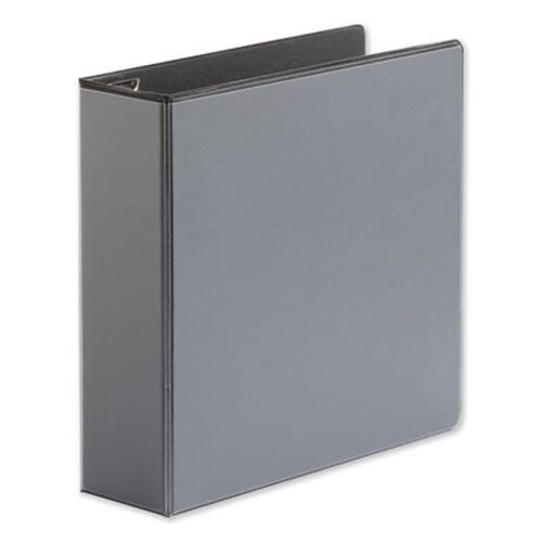 Universal® Deluxe Easy-to-Open D-Ring View Binder, 3 Rings, 3" Capacity, 11 x 8.5, Black Item: UNV30751