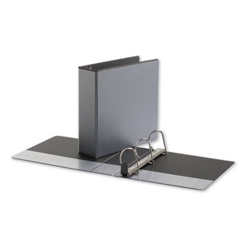 Universal® Deluxe Easy-to-Open D-Ring View Binder, 3 Rings, 3" Capacity, 11 x 8.5, Black Item: UNV30751