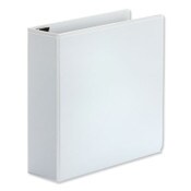 Universal® Deluxe Easy-to-Open D-Ring View Binder, 3 Rings, 3" Capacity, 11 x 8.5, White Item: UNV30752