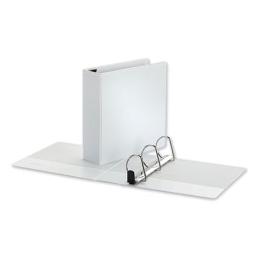 Universal® Deluxe Easy-to-Open D-Ring View Binder, 3 Rings, 3" Capacity, 11 x 8.5, White Item: UNV30752
