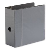 Universal® Deluxe Easy-to-Open D-Ring View Binder, 3 Rings, 5" Capacity, 11 x 8.5, Black Item: UNV30755