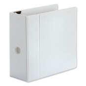 Universal® Deluxe Easy-to-Open D-Ring View Binder, 3 Rings, 5" Capacity, 11 x 8.5, White Item: UNV30756