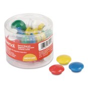 Universal® Assorted Magnets, Circles, Assorted Colors, 0.63", 1", 1.63" Diameters, 30/Pack Item: UNV31250