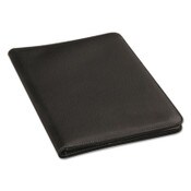 Universal® Leather-Look Pad Folio, Inside Flap Pocket w/Card Holder, Black Item: UNV32660