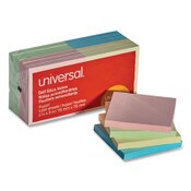 Universal® Self-Stick Note Pads, 3" x 3", Assorted Pastel Colors, 100 Sheets/Pad, 12 Pads/Pack Item: UNV35669