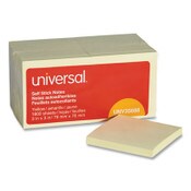 Universal® Self-Stick Note Pad Value Pack, 3" x 3", Yellow, 100 Sheets/Pad, 18 Pads/Pack Item: UNV35688