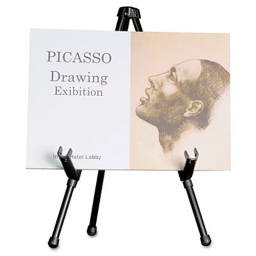 Universal® Portable Tabletop Easel, 14" High, Steel, Black Item: UNV43028