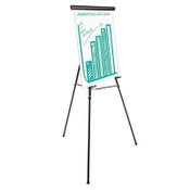 Universal® Heavy-Duty Adjustable Presentation Easel, 69" Maximum Height, Metal, Black Item: UNV43034