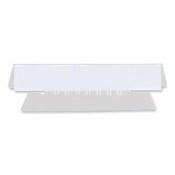 Universal® Hanging File Folder Plastic Index Tabs, 1/3-Cut, Clear, 3.7" Wide, 50/Pack Item: UNV43314