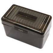 Universal® Plastic Index Card Boxes, Holds 400 4 x 6 Cards, 6.78 x 4.25 x 4.5, Translucent Black Item: UNV47287